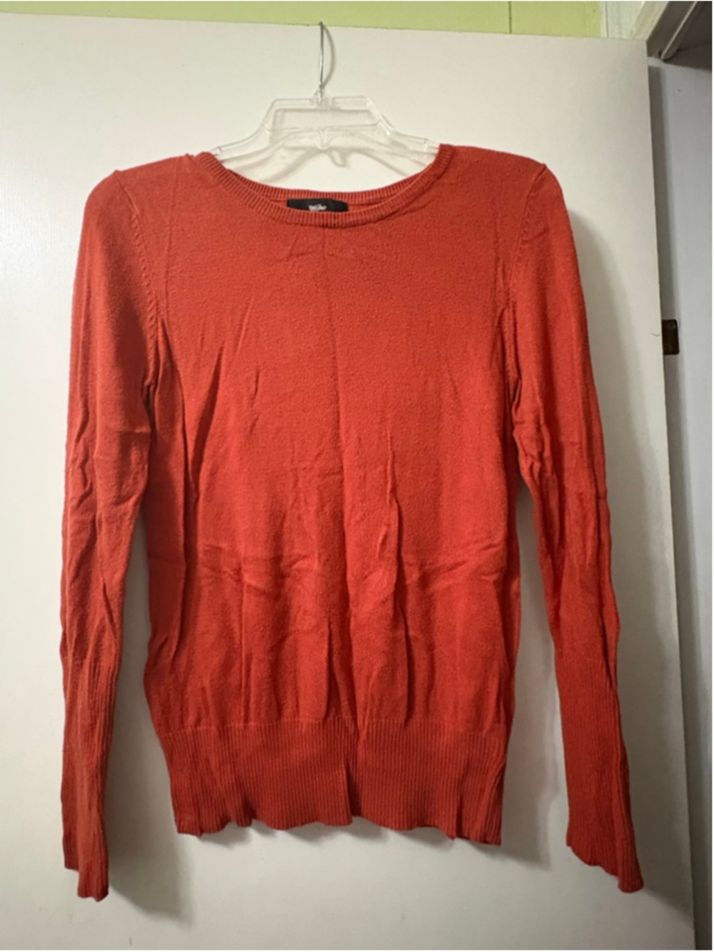Women's Mossimo Rust Crew Neck Sweater L